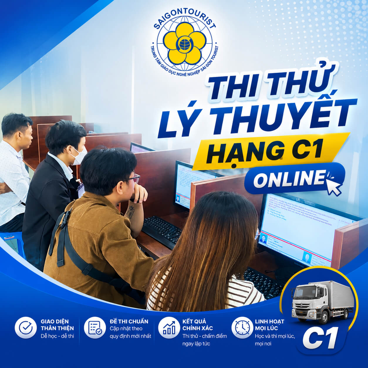 thi thử lý thuyết hạng c1 online
